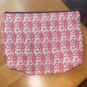 Pick 1- Pink Monkey Print Cosmetic Pouch